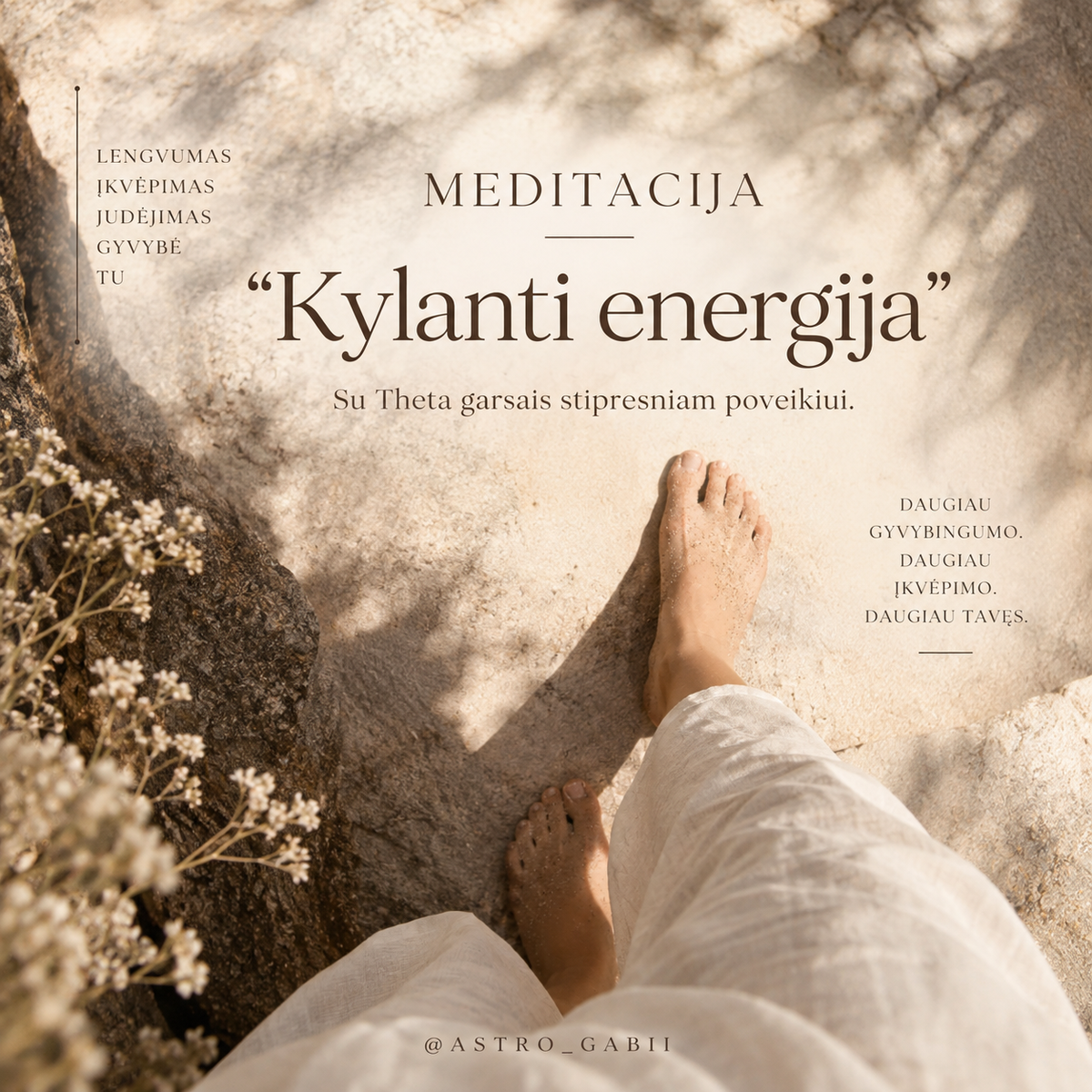Meditacija "Kylanti energija"