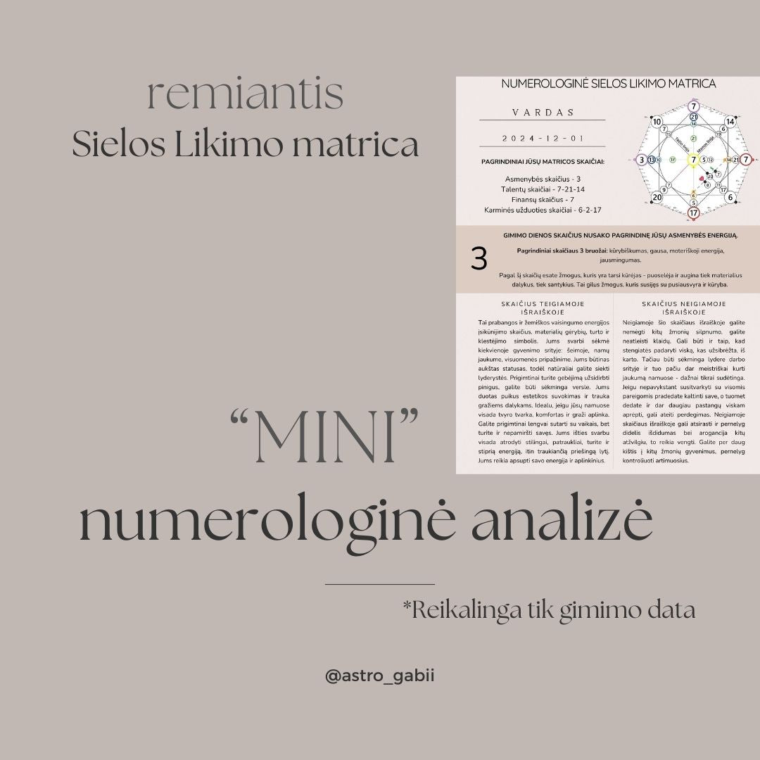 Numerologinė analizė MINI