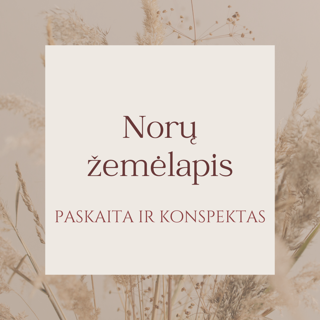 Paskaita "Norų žemėlapis" + konspektas