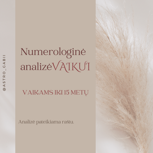 Numerologinė analizė "Vaikui"